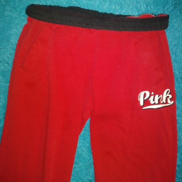 PINK Victoria's Secret Pants - Victoria secret PINK Red boyfriend sweats size S